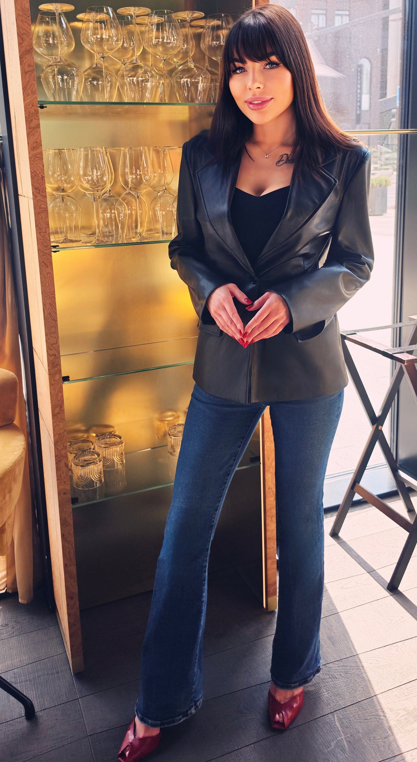 VOGE Eco Leather Blazer