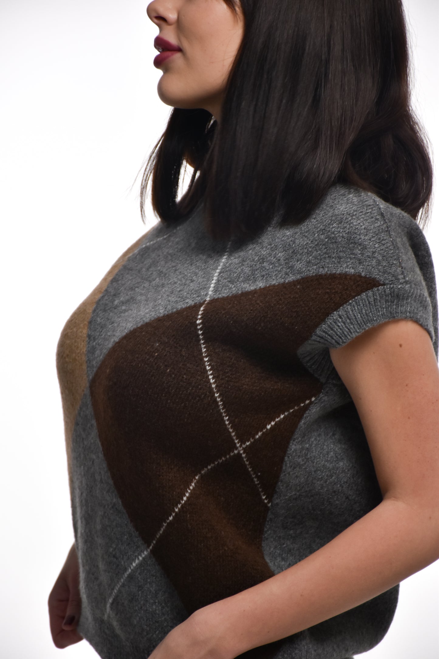 Heritage Argyle Vest – Grey Mocha