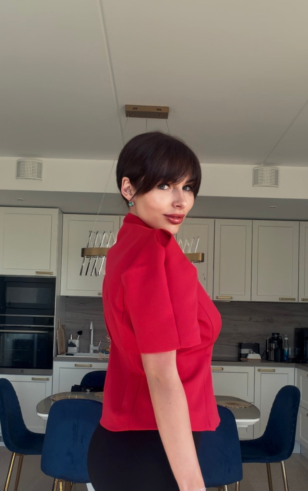 VOGE Raspberry Sculpted Blazer