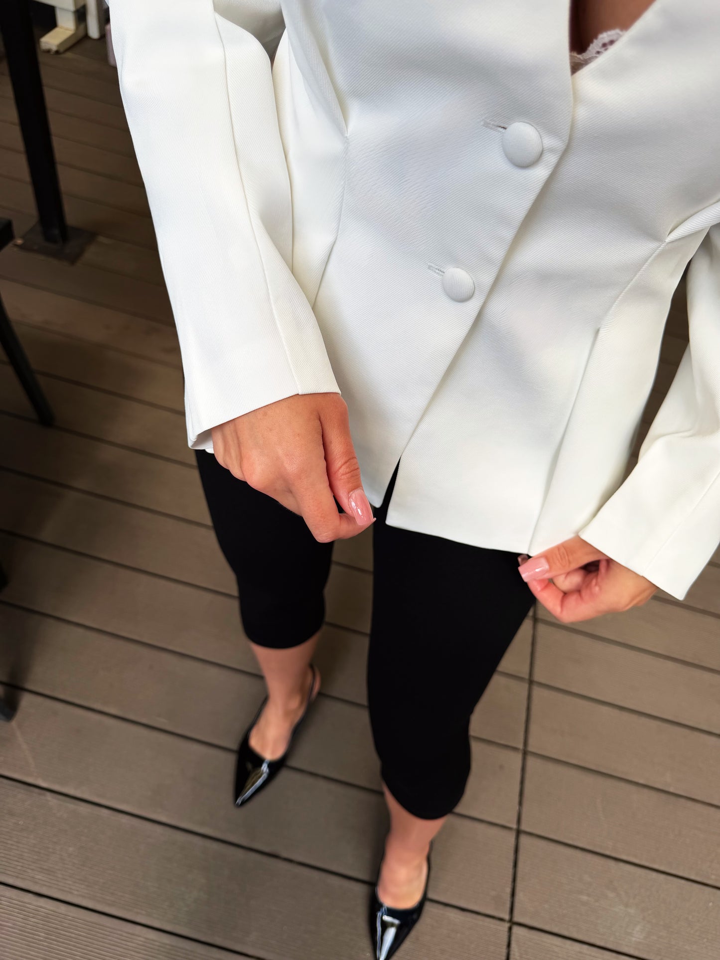 VOGE Ivory Sculpted Blazer