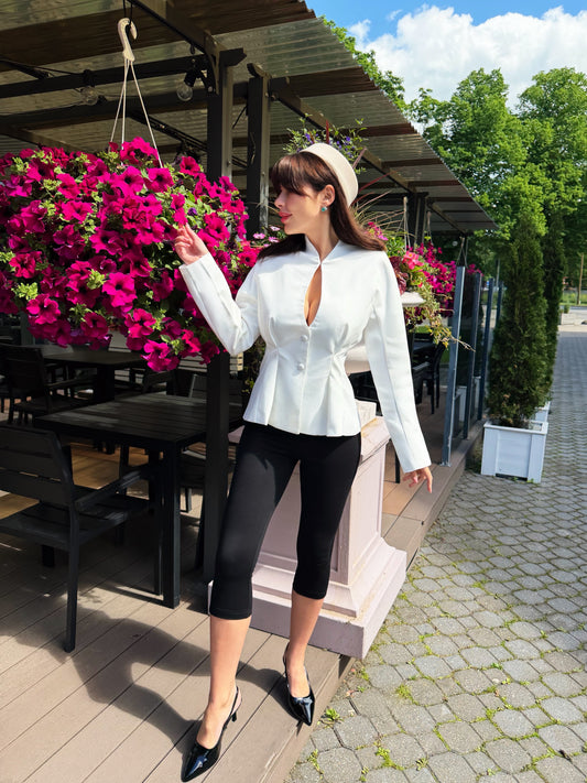VOGE Ivory Sculpted Blazer