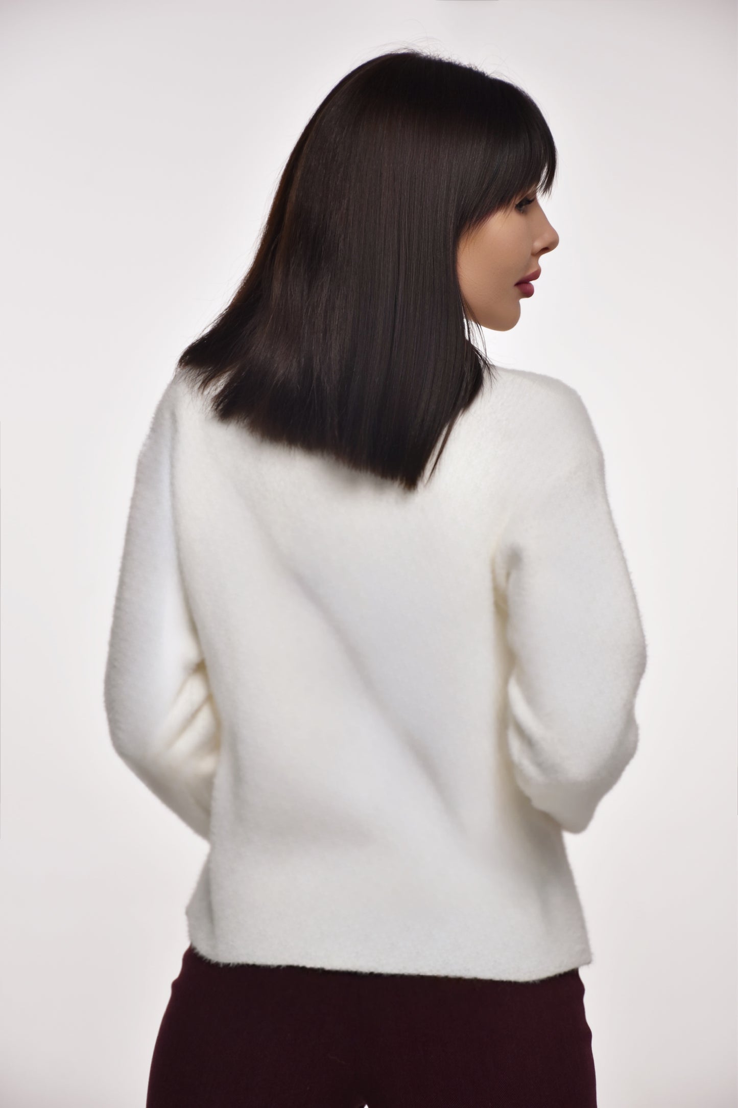 Golden Touch Fuzzy Cardigan – Chocolate Brown