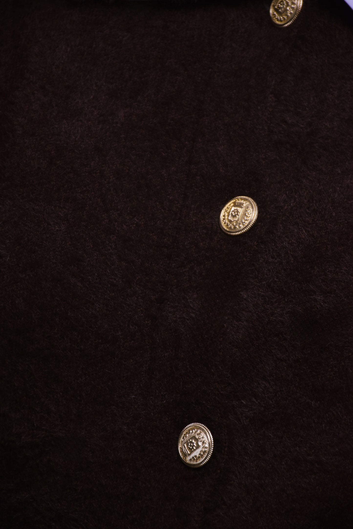 Golden Touch Fuzzy Cardigan – Chocolate Brown