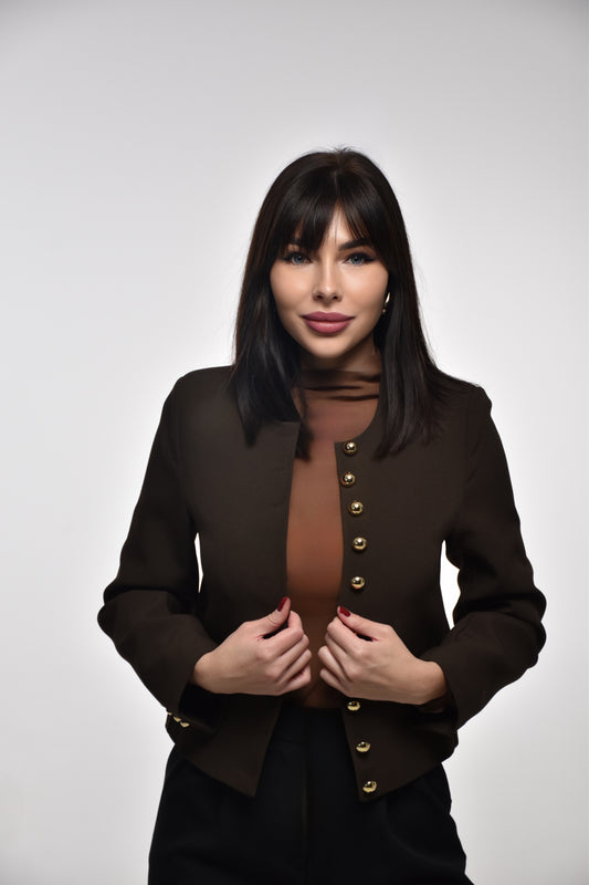 Deep Chocolate Power Blazer