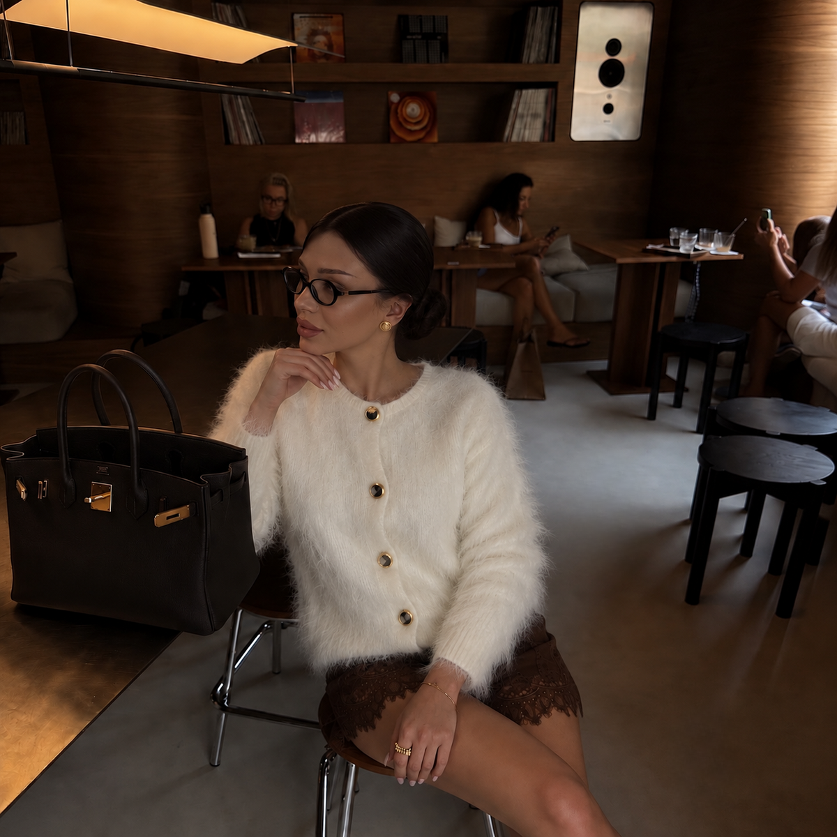 VOGE Faux Fur Jacket -  Ivory