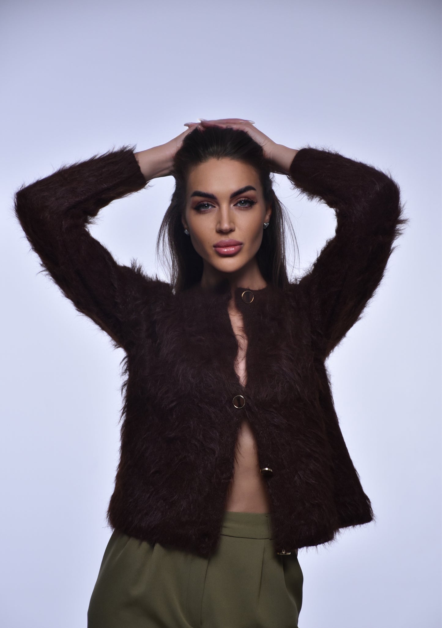 VOGE Faux Fur Jacket -  Ivory