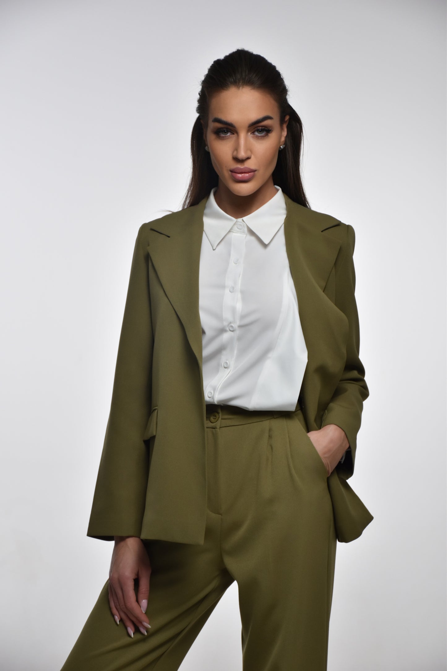 Olive Power Suit