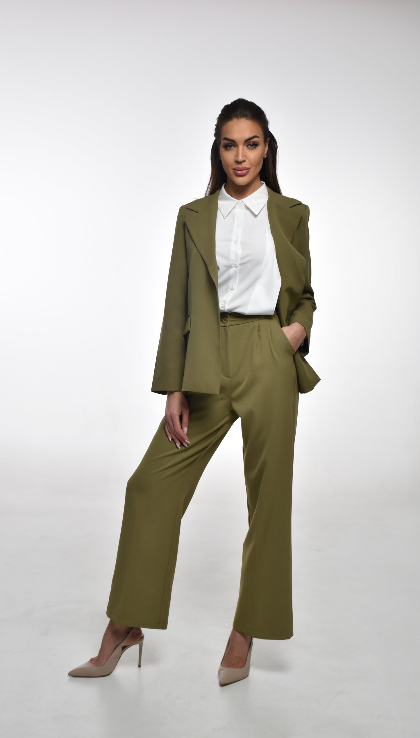 Olive Power Suit