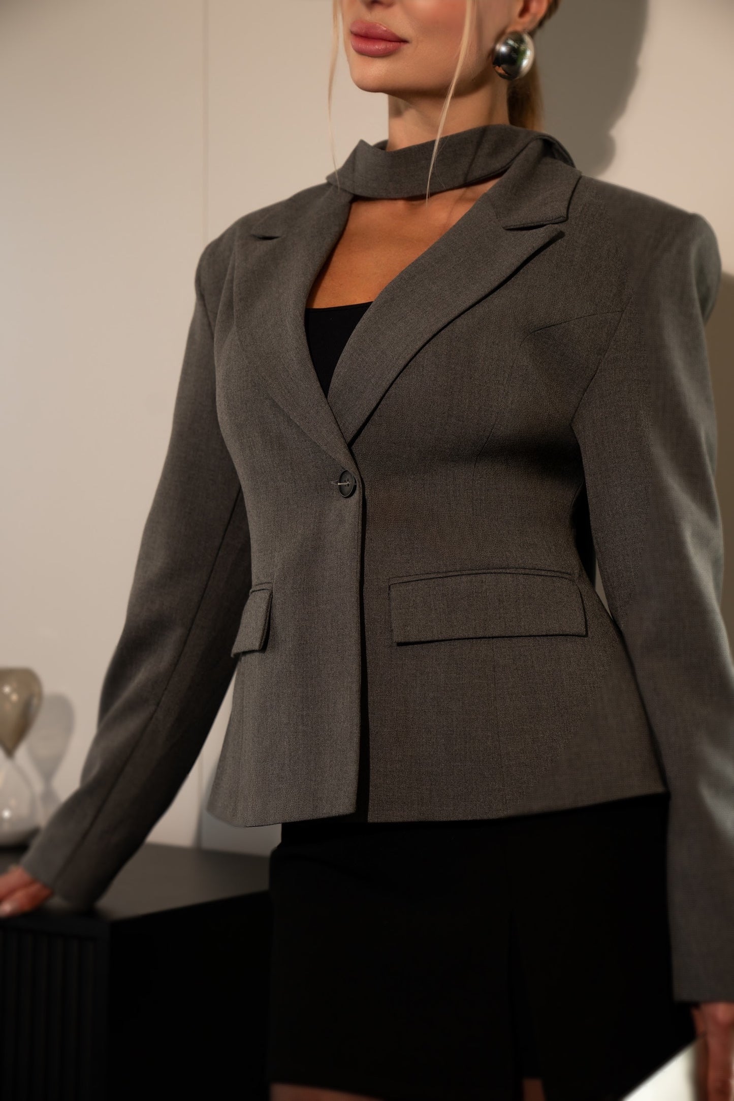 VOGE Tailored Light Grey Blazer