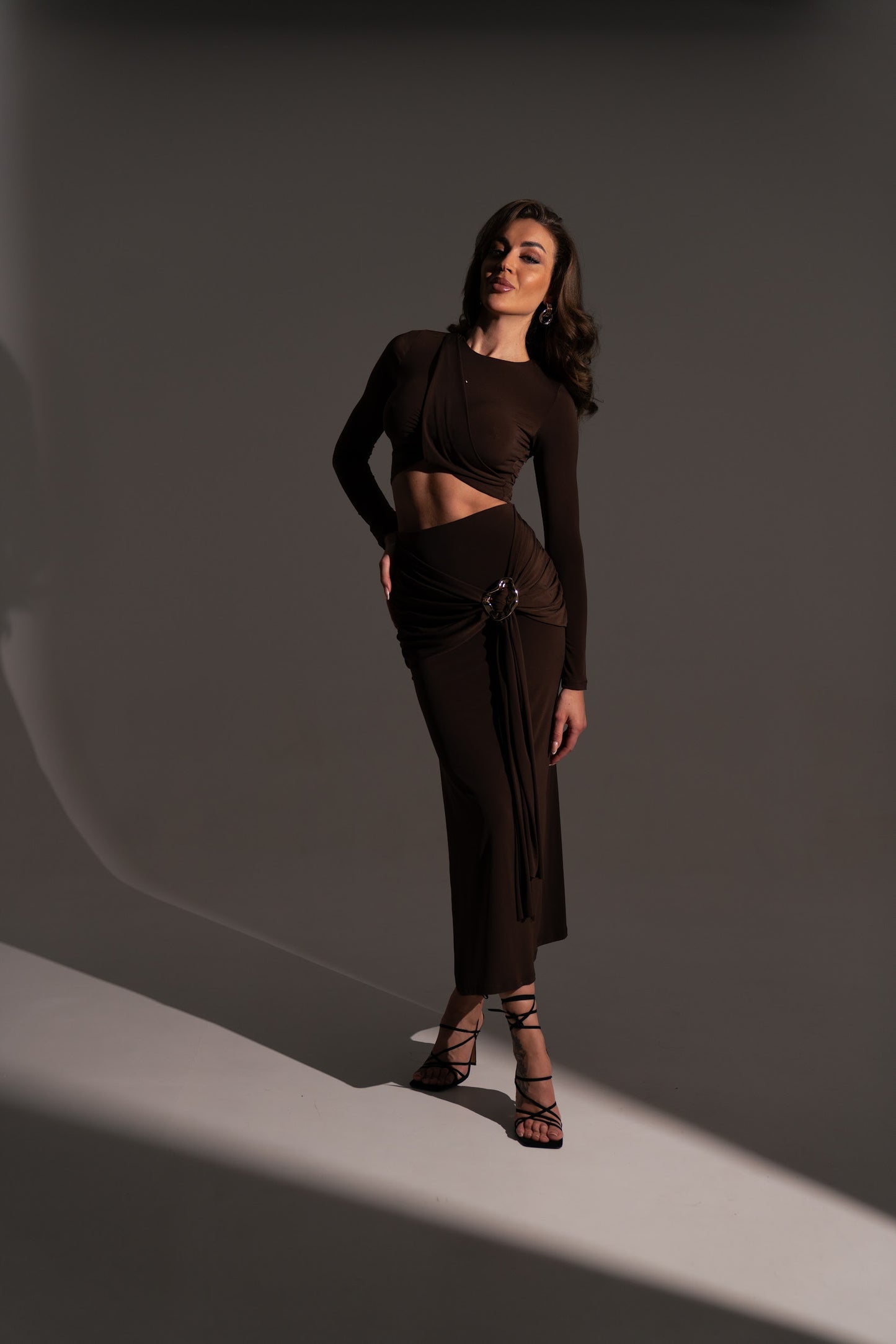 Chocolate Gold Drape Set