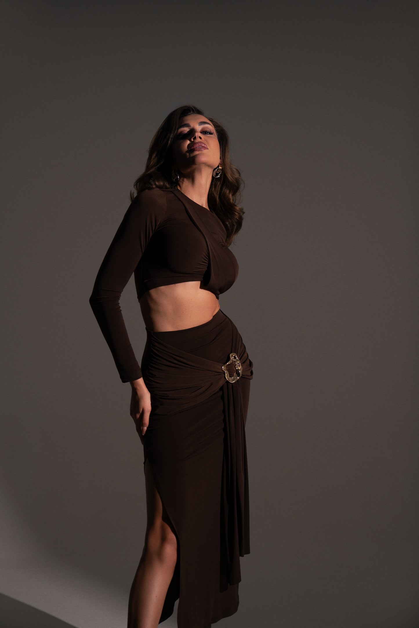 Chocolate Gold Drape Set