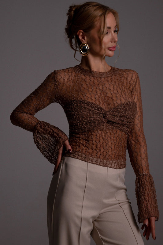 Mesh Twist Blouse
